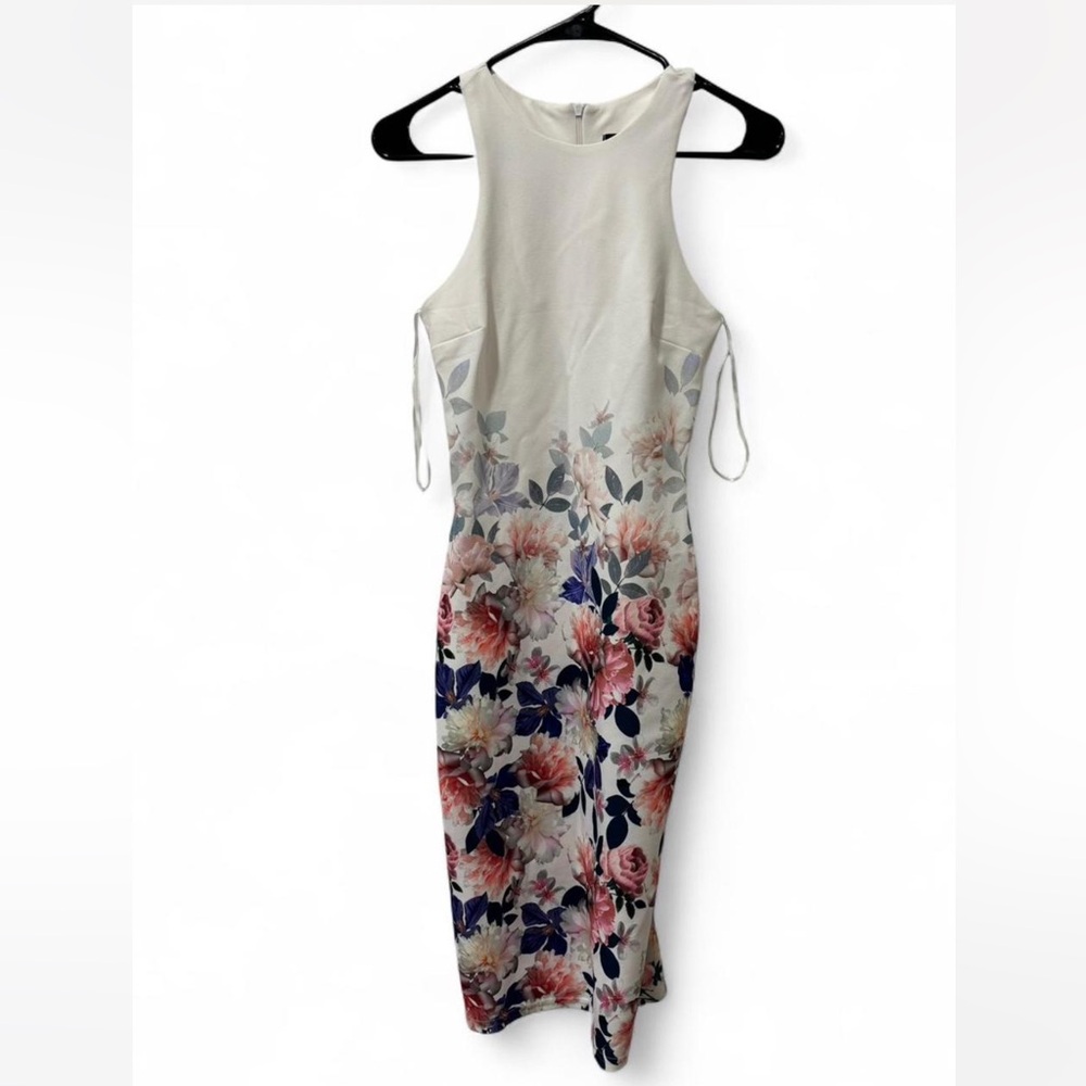 New Look White Sheath Midi Dress Halter Sleeveless
